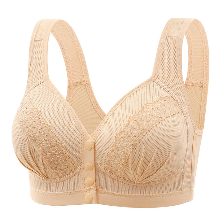 📢📢50% OFF !! ⏰Front Button Breathable Skin-Friendly Cotton Bra