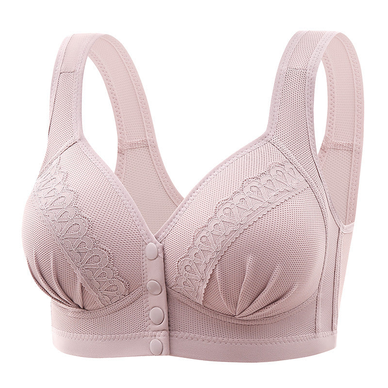 📢📢50% OFF !! ⏰Front Button Breathable Skin-Friendly Cotton Bra
