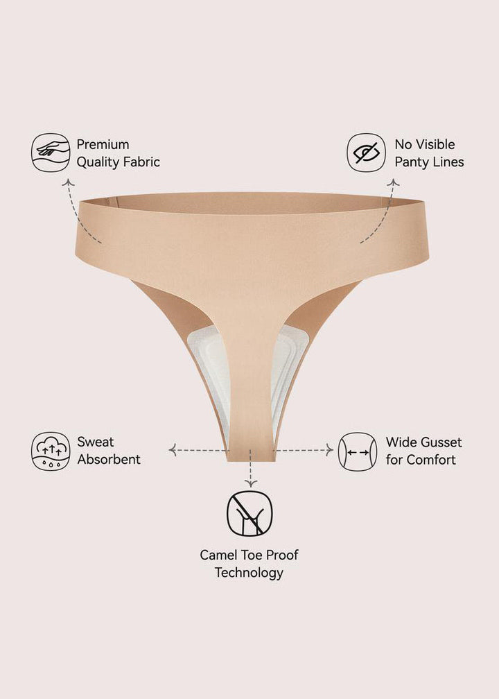 Seamless Camel Toe Cover Thongs (5 PACK)