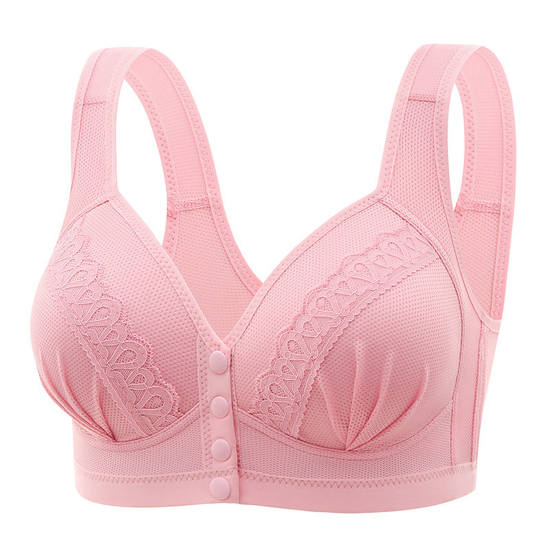 📢📢50% OFF !! ⏰Front Button Breathable Skin-Friendly Cotton Bra