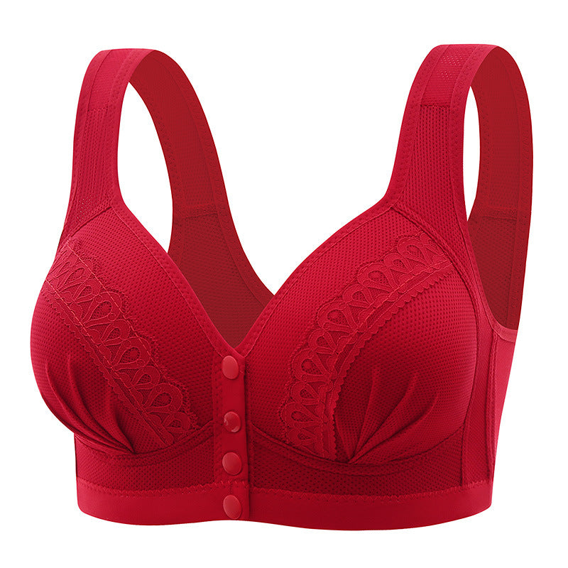 📢📢50% OFF !! ⏰Front Button Breathable Skin-Friendly Cotton Bra