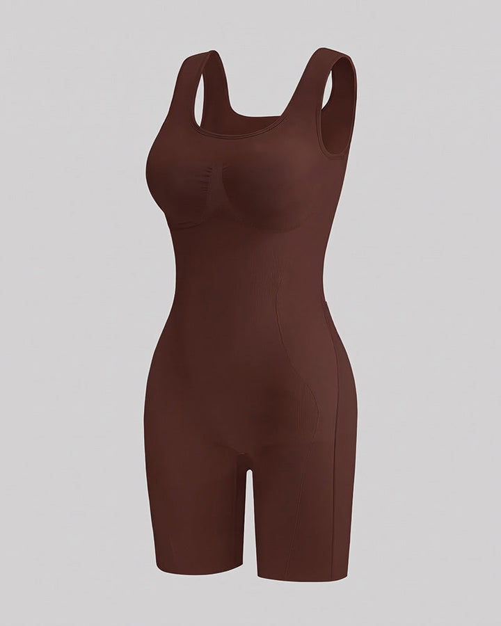 Triple-Zone Compression Drop-Seat Full Body Shaping Shapewear Bodysuit