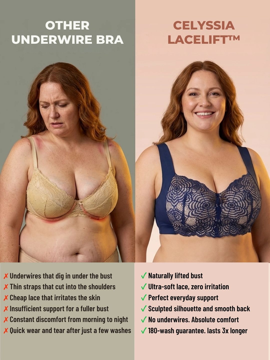LaceLift™ Bra | Natural Support, Ultra-Soft Lace, Absolute Comfort