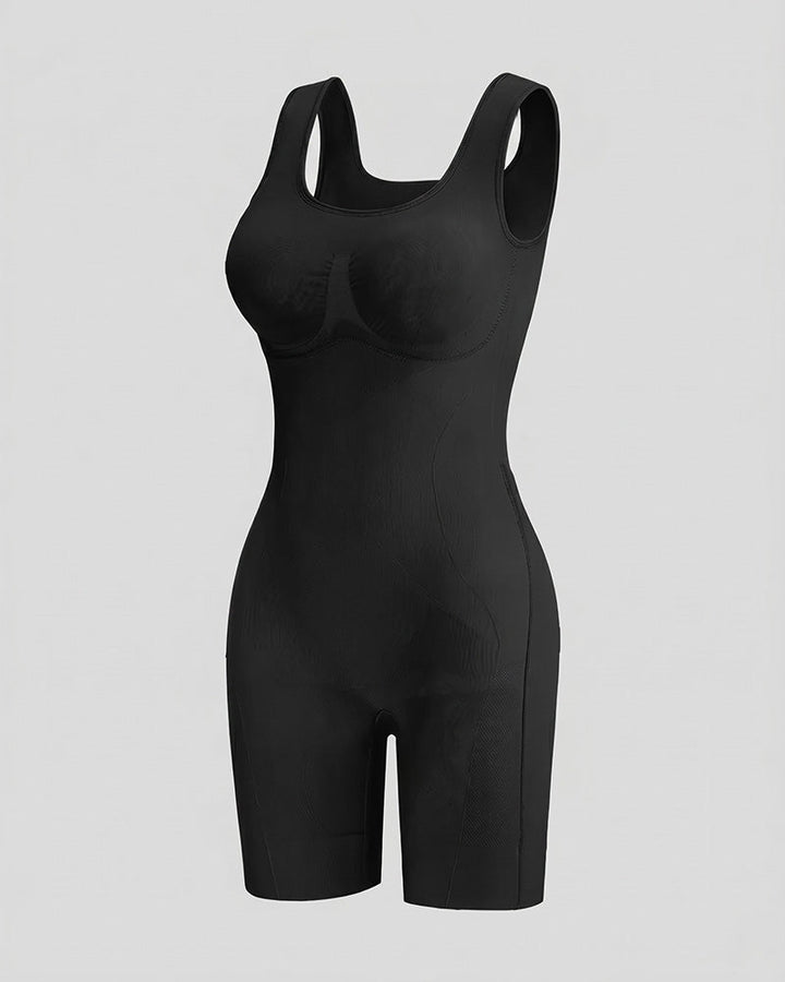 Triple-Zone Compression Drop-Seat Full Body Shaping Shapewear Bodysuit