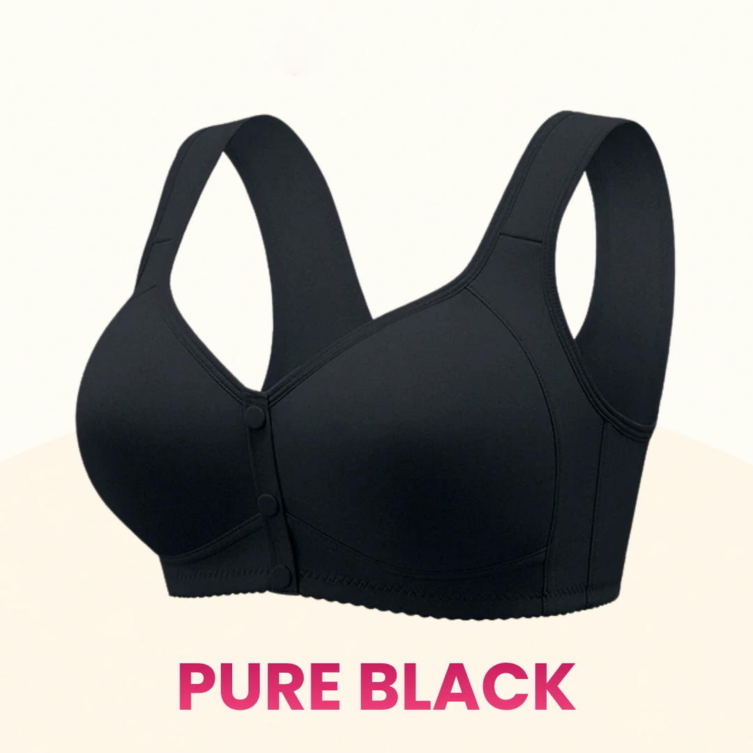 Front Closure Breathable Cotton Lifting Bra for Seniors