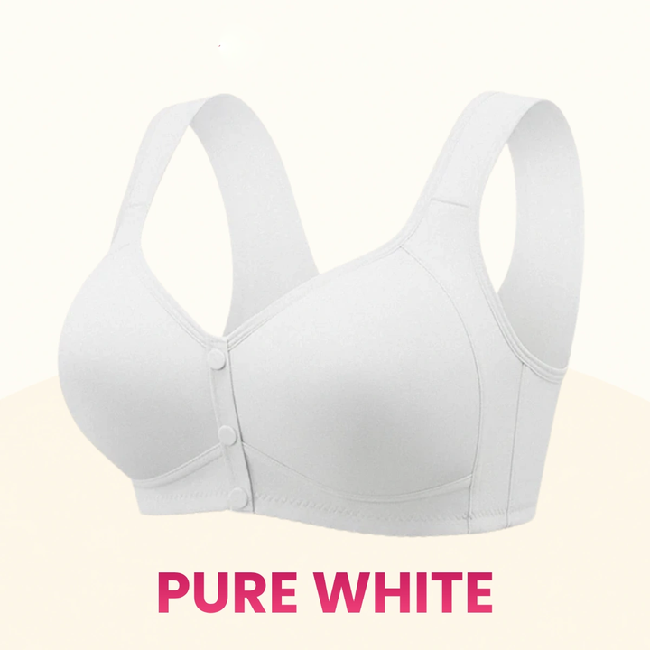 Front Closure Breathable Cotton Lifting Bra for Seniors