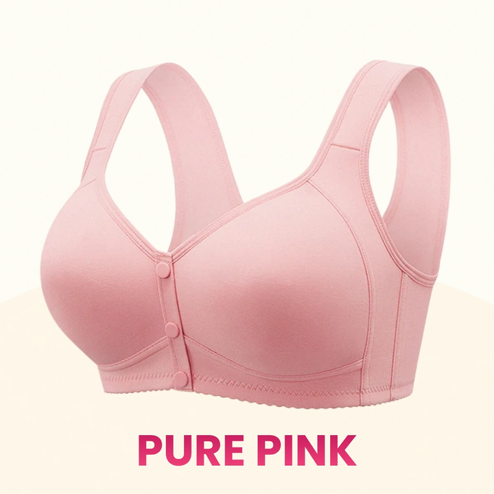 Front Closure Breathable Cotton Lifting Bra for Seniors