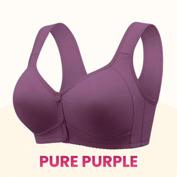 Front Closure Breathable Cotton Lifting Bra for Seniors