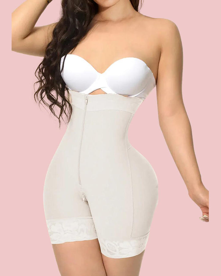 2705 Fajas Compression Shapewear Open Bust Tummy Control with Zipper