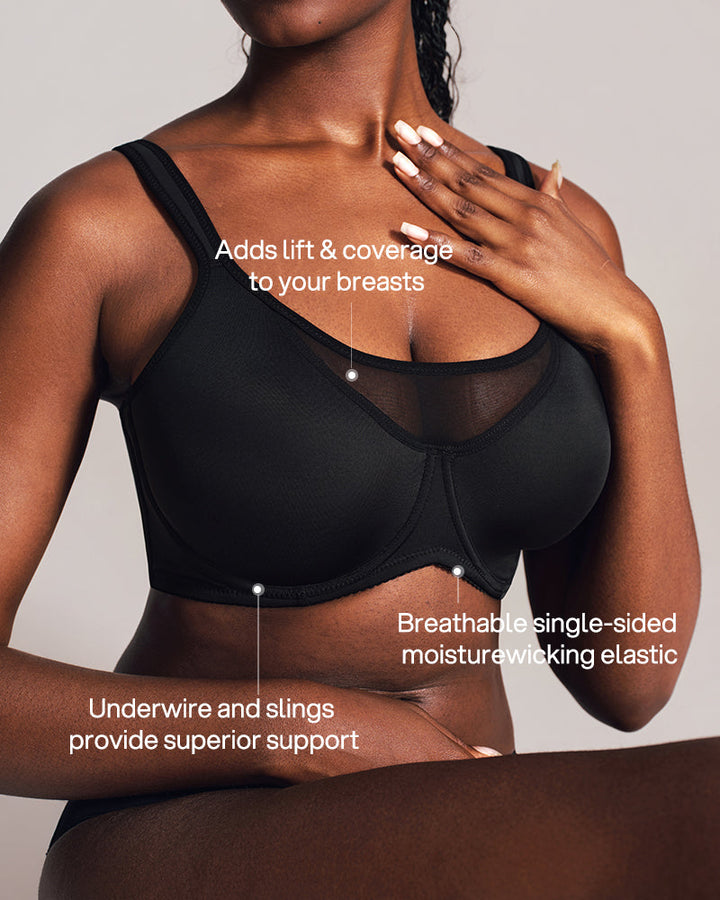 BOGO🔥Mesh Cooling Full Coverage Minimizer Bra