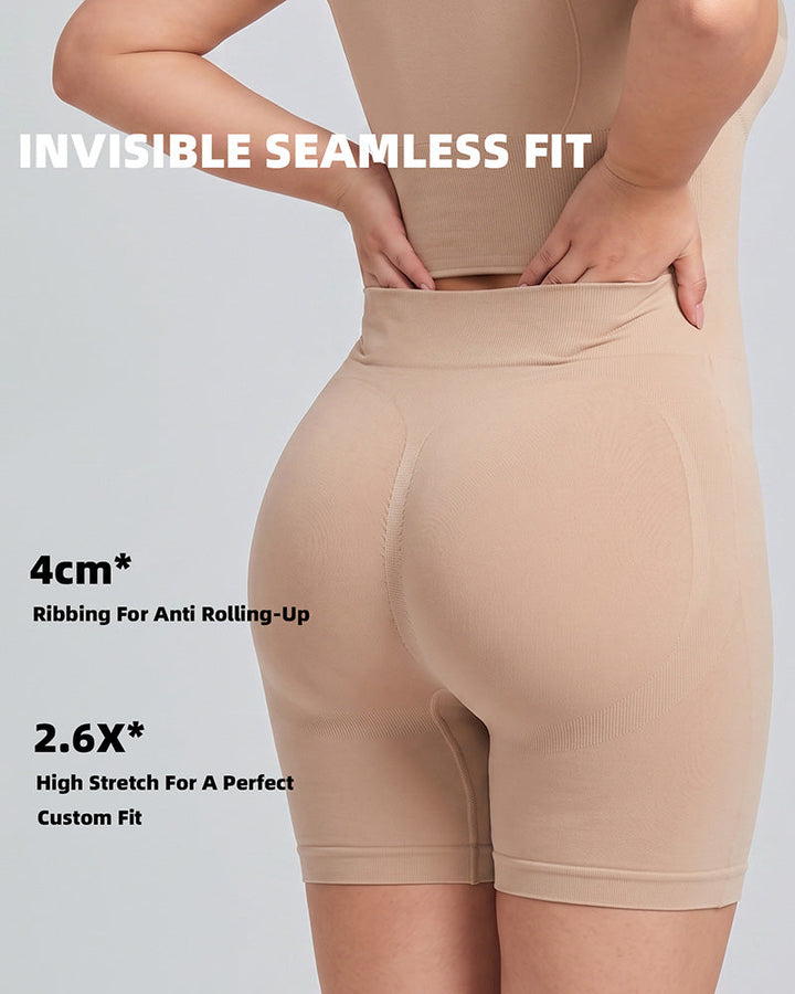 Triple-Zone Compression Drop-Seat Full Body Shaping Shapewear Bodysuit