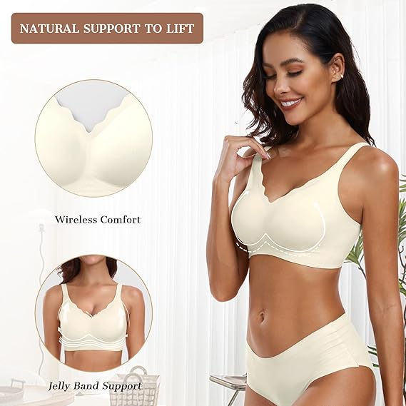 Scalloped Wireless Jelly Bra