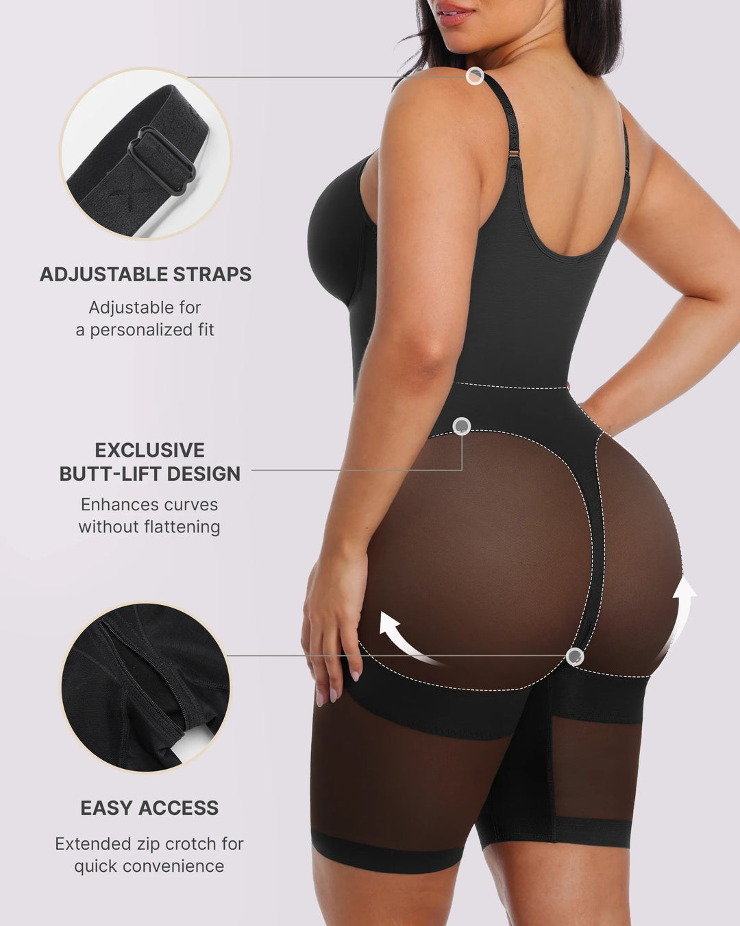 Hourglass Full Body Mid Thigh Bodysuit