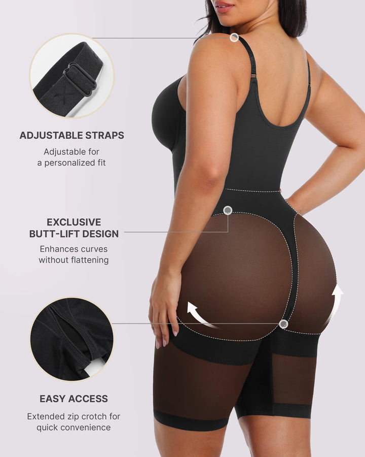 Hourglass Full Body Mid Thigh Bodysuit