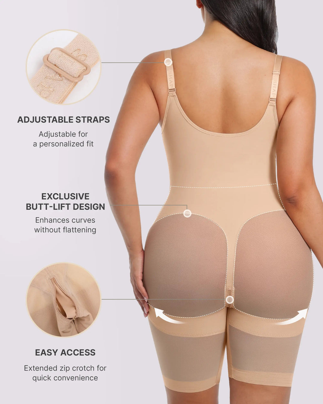 Hourglass Full Body Mid Thigh Bodysuit