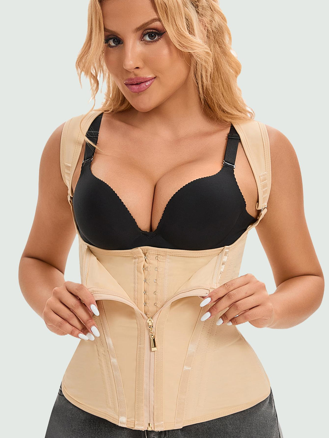Waist Trainer for Women, Tummy Control Sports Girdle, Workout Body Shaper with Adjustable Shoulder Strap