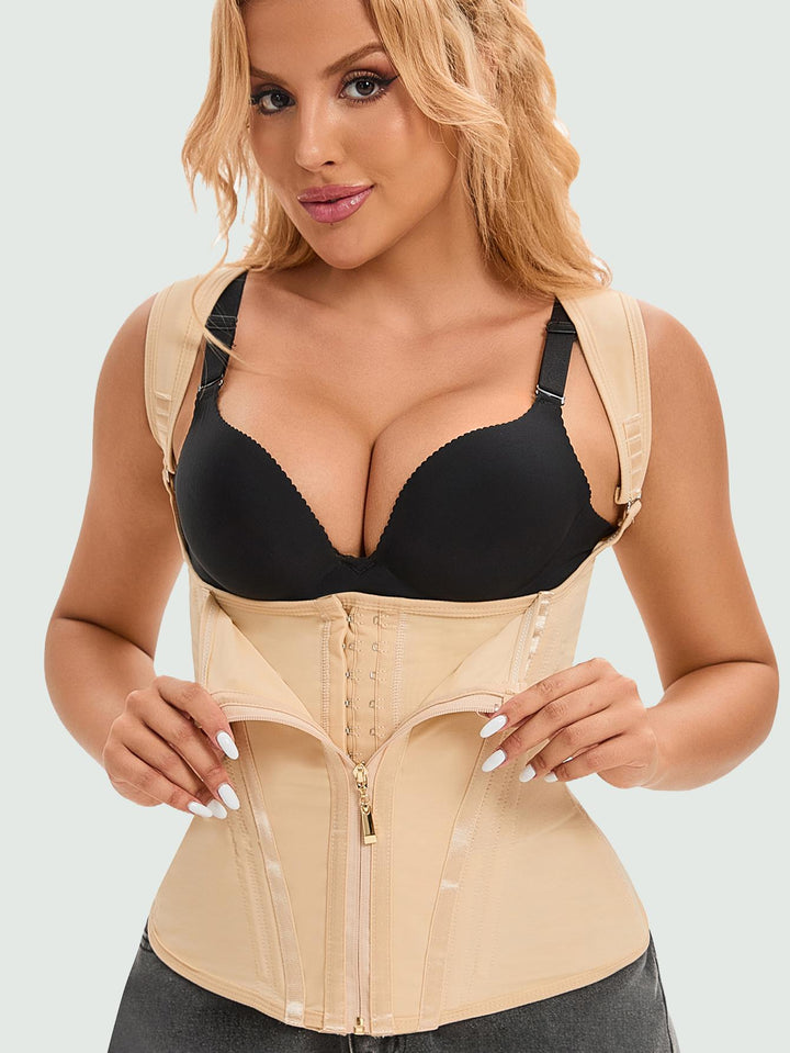 Waist Trainer for Women, Tummy Control Sports Girdle, Workout Body Shaper with Adjustable Shoulder Strap