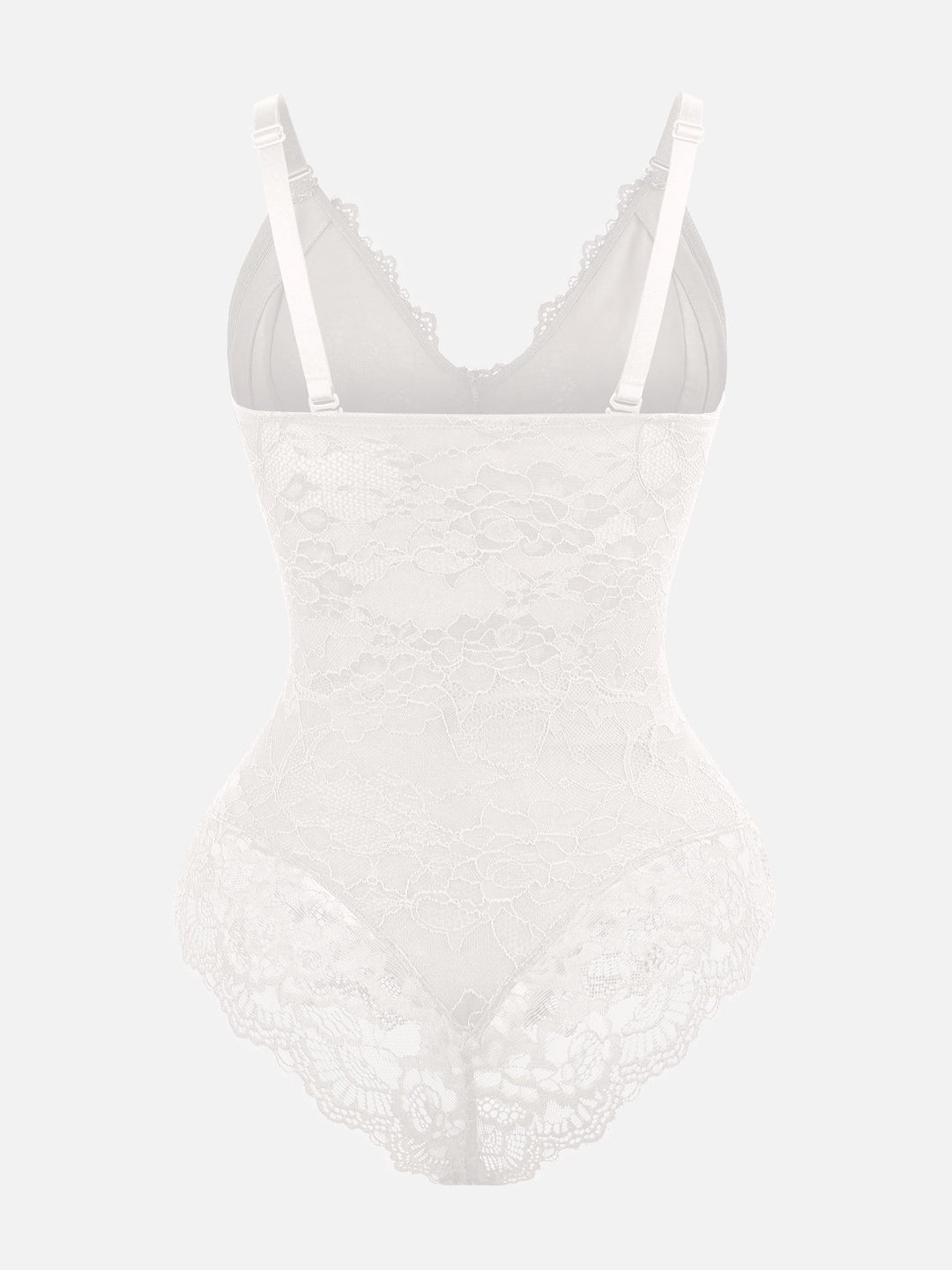 Feelingirl Lace V Neck Full Bodysuit Shapewear
