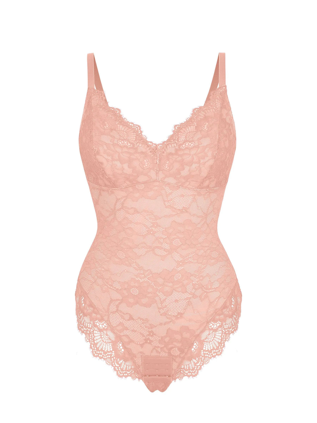 Feelingirl Lace V Neck Full Bodysuit Shapewear