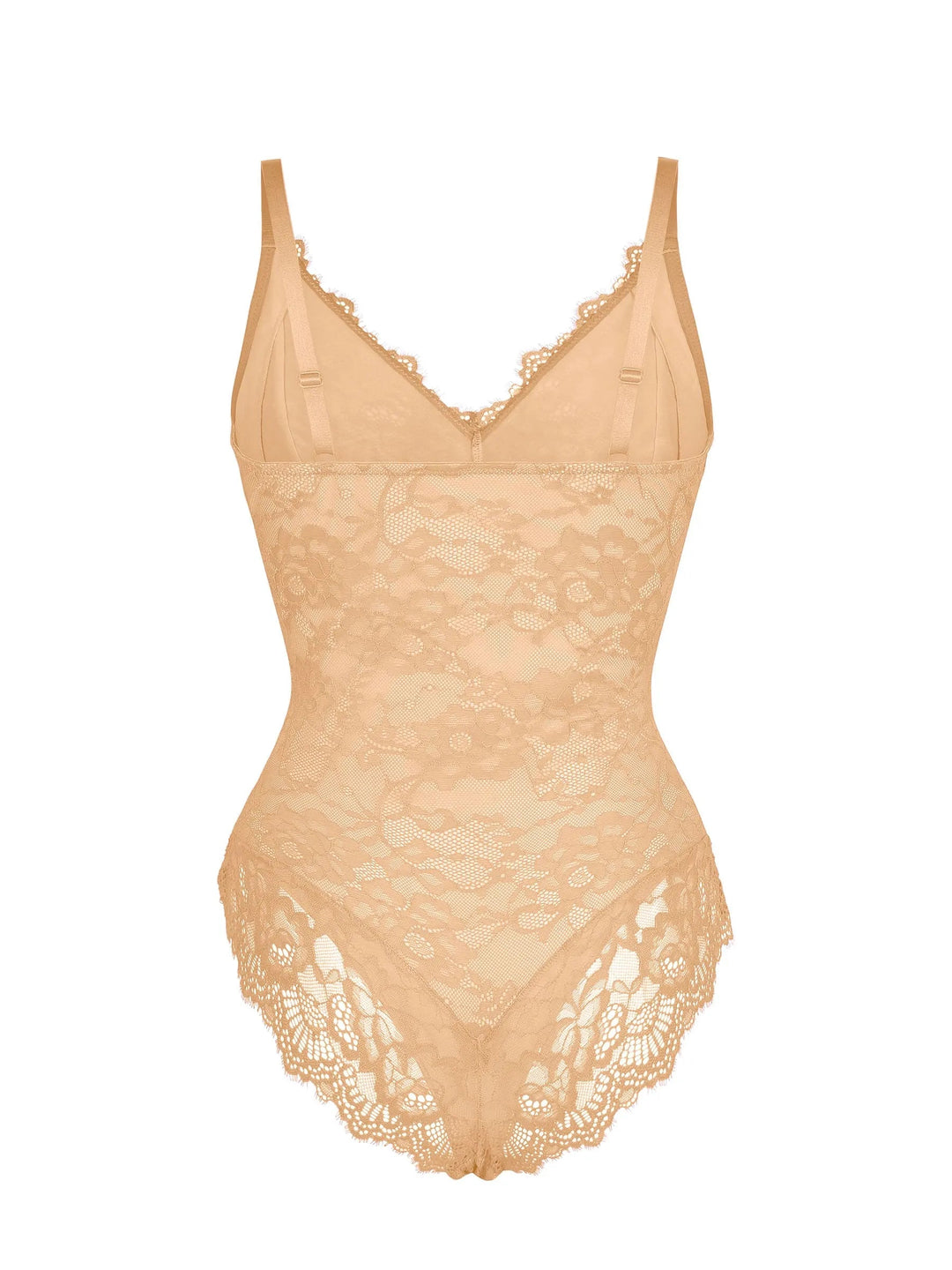 Feelingirl Lace V Neck Full Bodysuit Shapewear