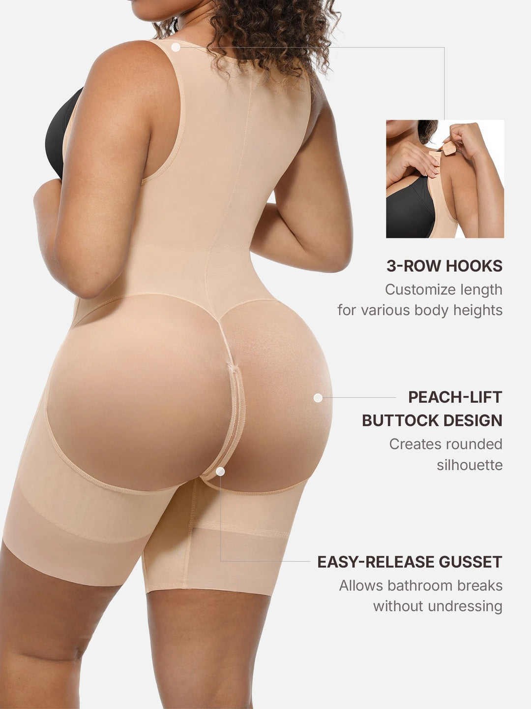 Feelingirl FeelVibe U-Shaped Faja Tummy Control Butt Lift Bodysuit