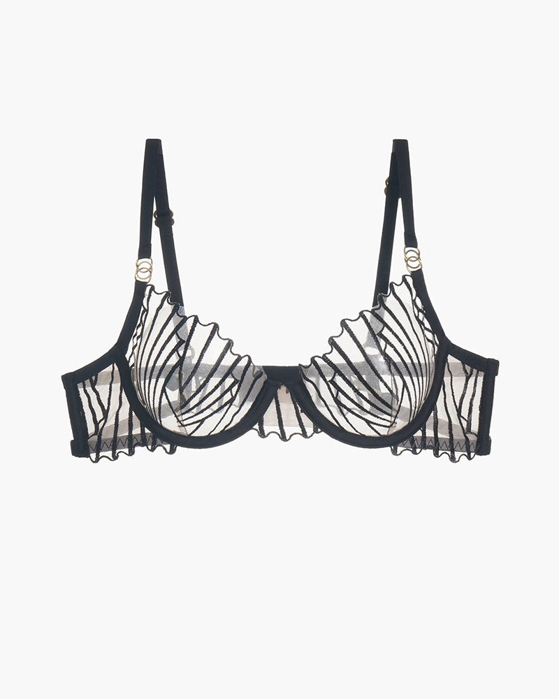 Thin Embroidered Bra