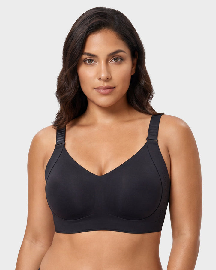 V-Neck Wireless Minimizer Bra
