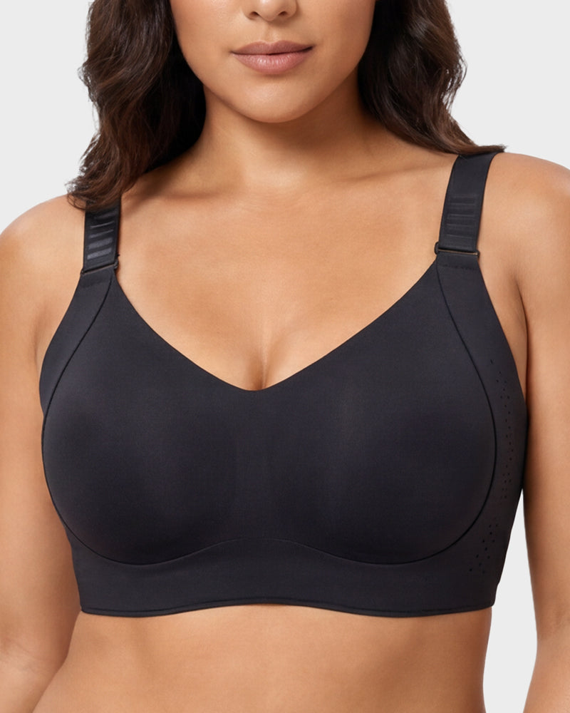 V-Neck Wireless Minimizer Bra