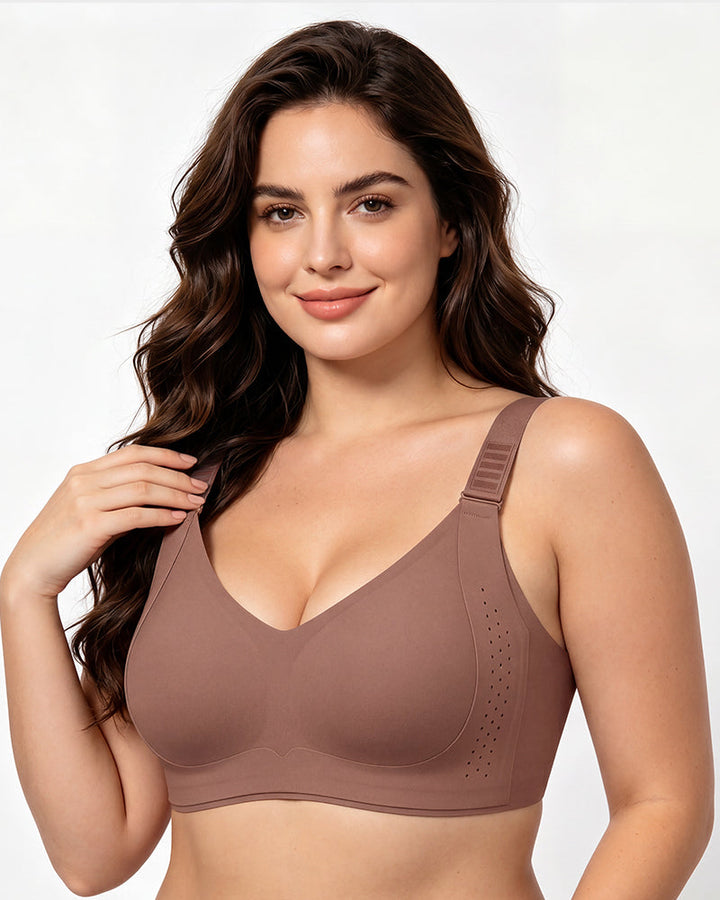 V-Neck Wireless Minimizer Bra