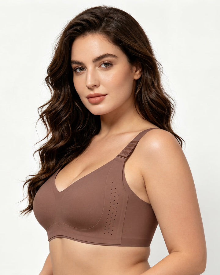 V-Neck Wireless Minimizer Bra