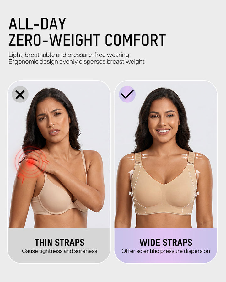 V-Neck Wireless Minimizer Bra