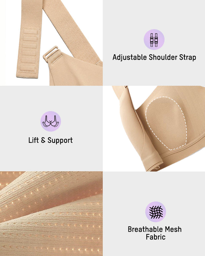 V-Neck Wireless Minimizer Bra