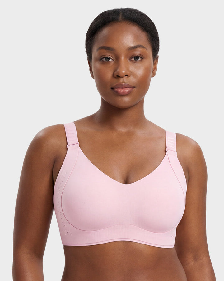 V-Neck Wireless Minimizer Bra