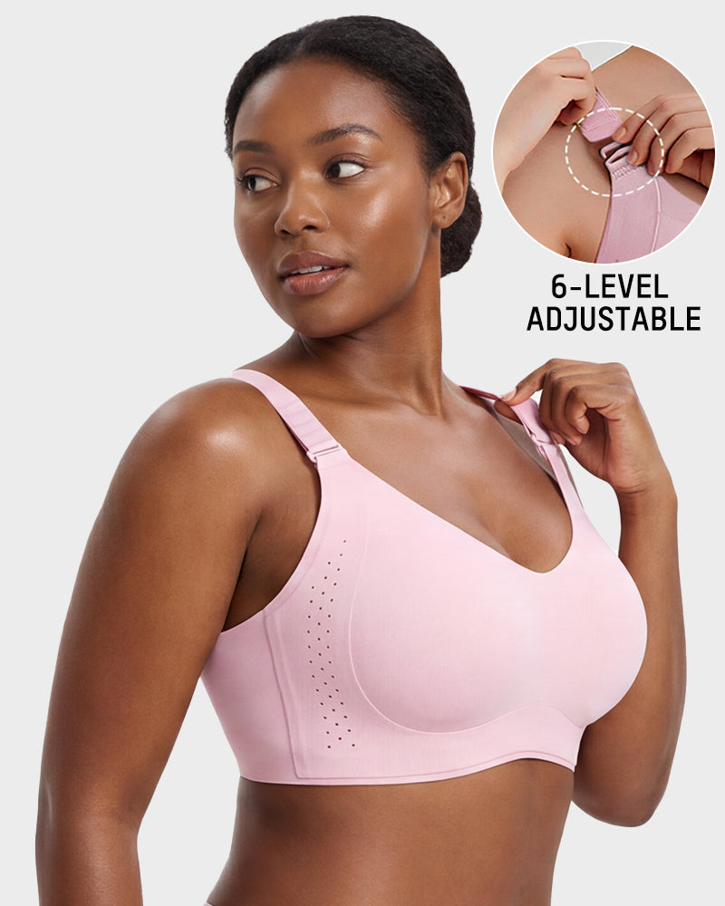 V-Neck Wireless Minimizer Bra