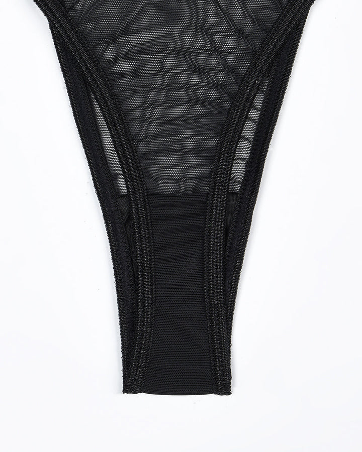 Hot Sheer Mesh Bra and Thong Set