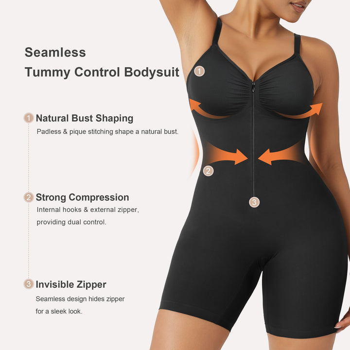 Tummy Control Short Bodysuit - Seamless Faja Shaper