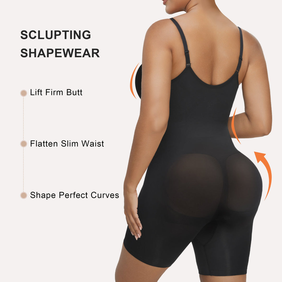 Tummy Control Short Bodysuit - Seamless Faja Shaper