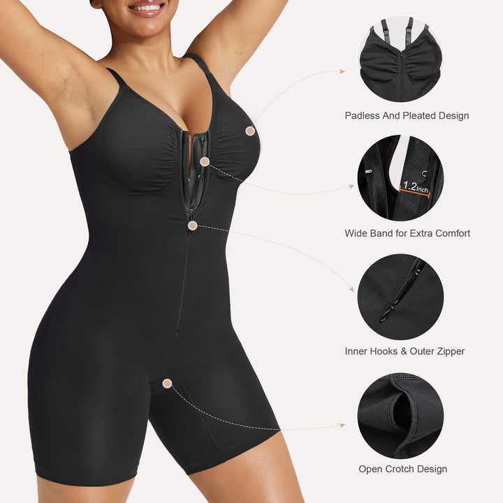 Tummy Control Short Bodysuit - Seamless Faja Shaper