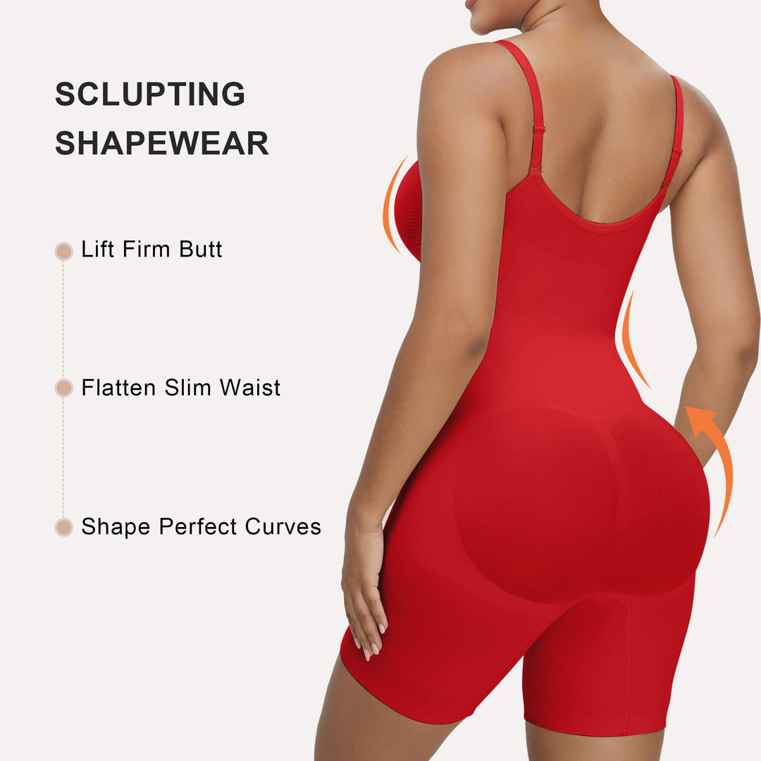 Tummy Control Short Bodysuit - Seamless Faja Shaper