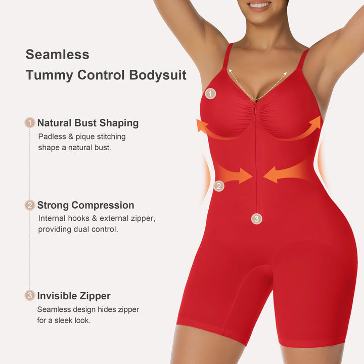Tummy Control Short Bodysuit - Seamless Faja Shaper