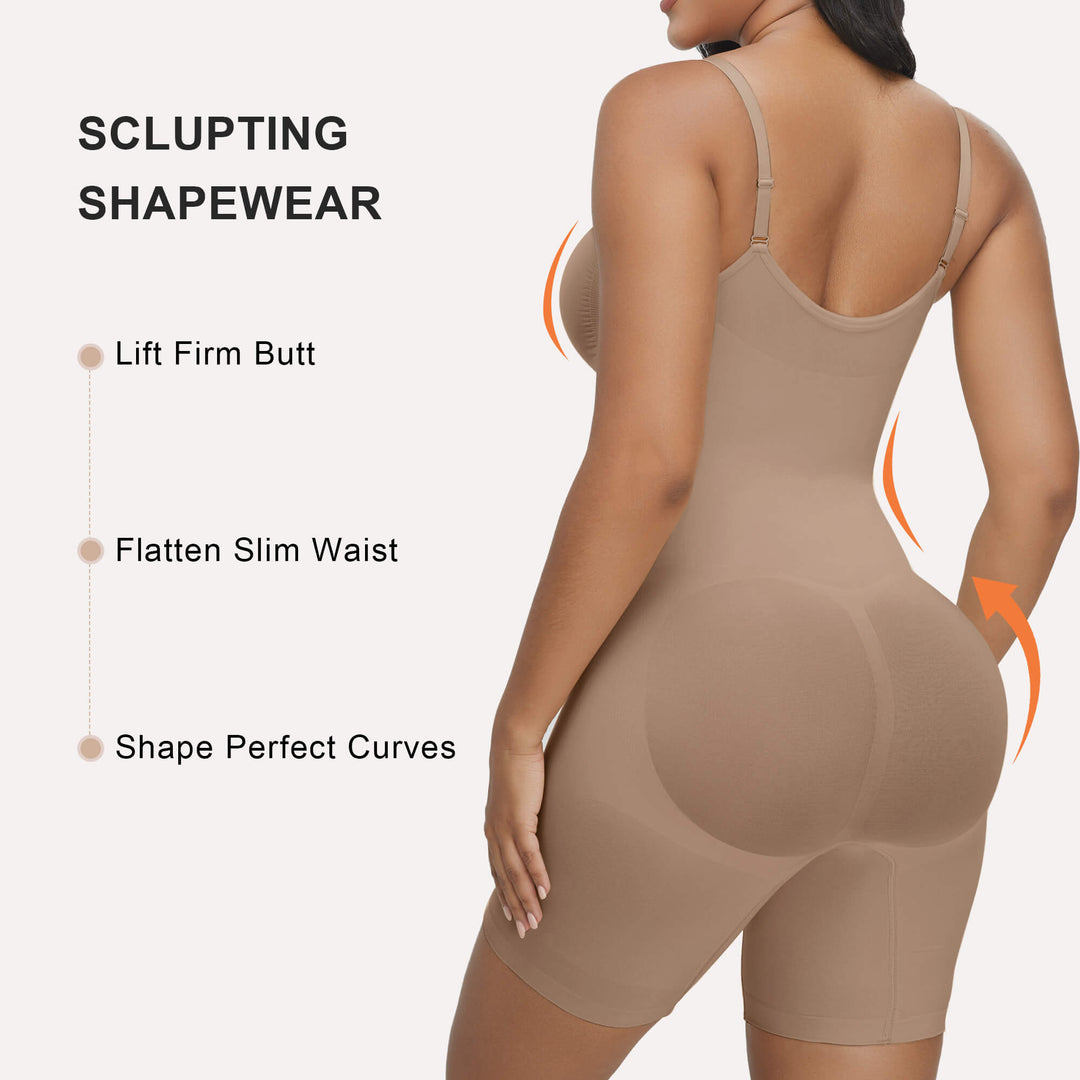 Tummy Control Short Bodysuit - Seamless Faja Shaper
