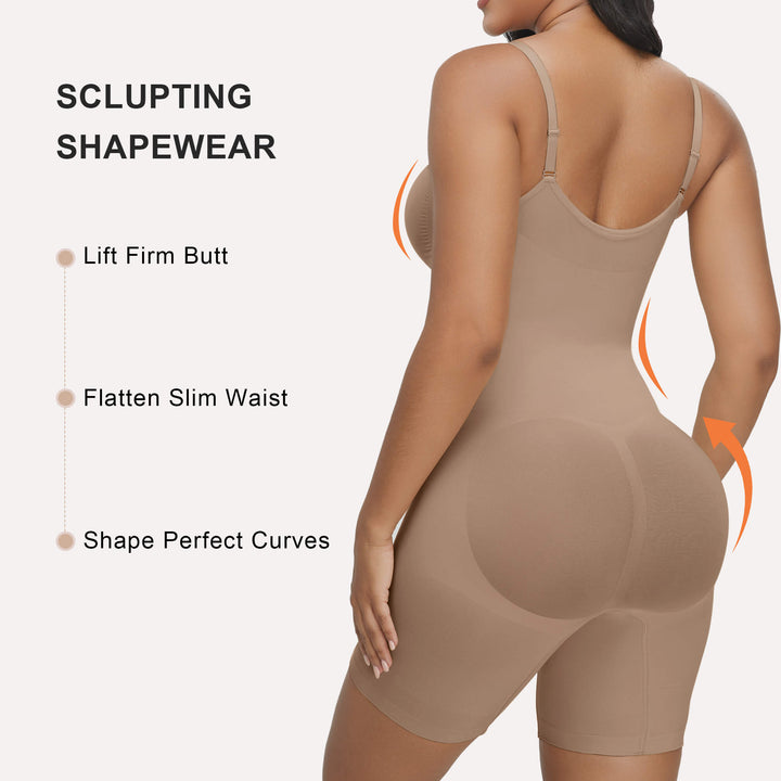 Tummy Control Short Bodysuit - Seamless Faja Shaper