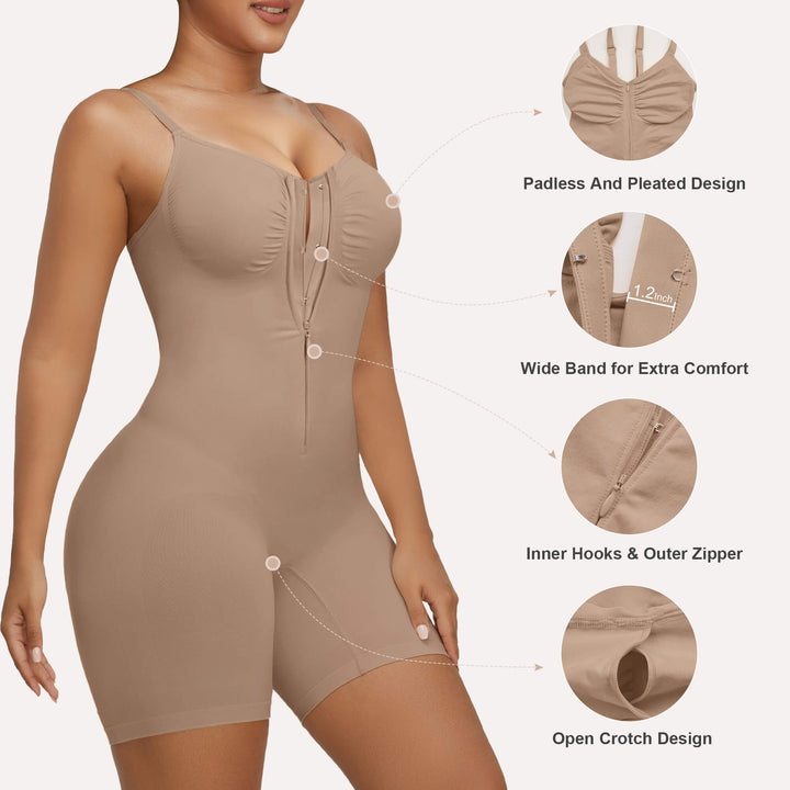 Tummy Control Short Bodysuit - Seamless Faja Shaper