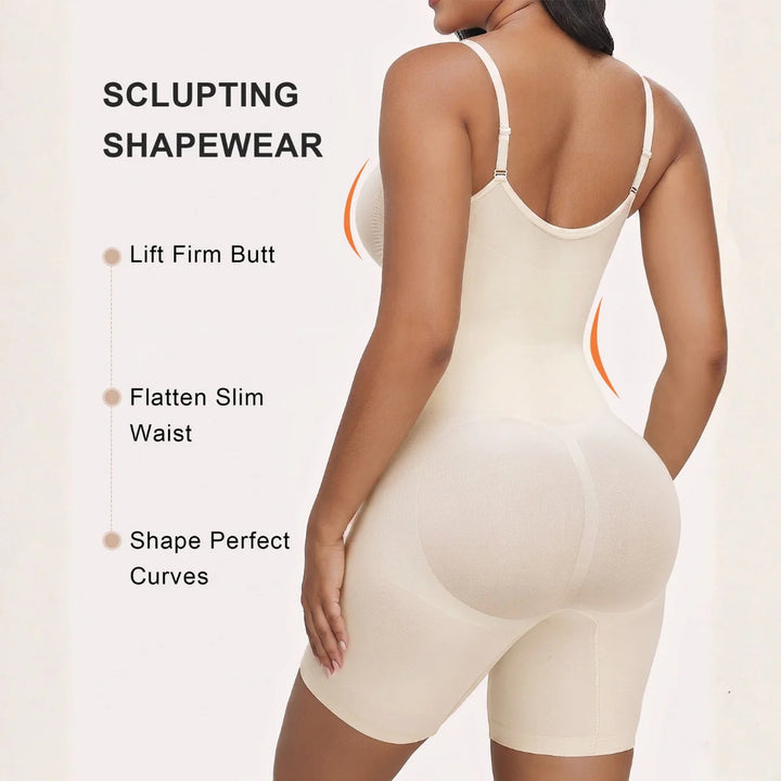 Tummy Control Short Bodysuit - Seamless Faja Shaper