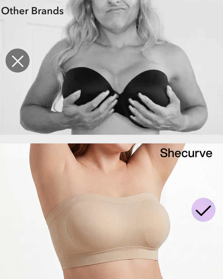 Stay‑Put Wireless Seamless Bandeau Bra