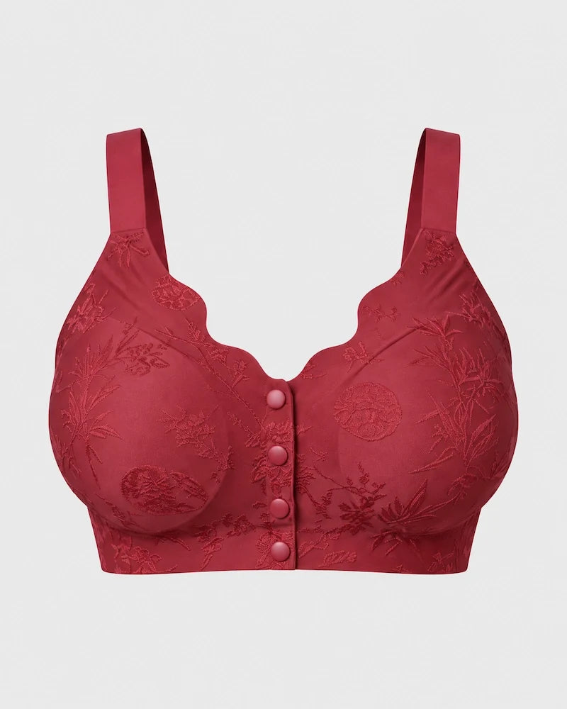 Front-Closure Easy Snap Wire-Free Jelly Bra