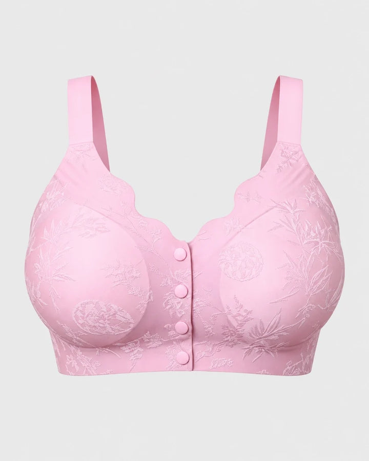 Front-Closure Easy Snap Wire-Free Jelly Bra