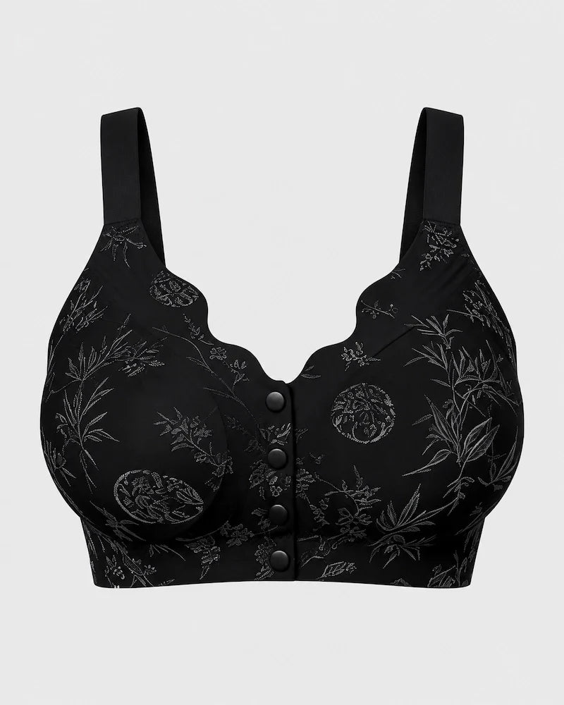 Front-Closure Easy Snap Wire-Free Jelly Bra