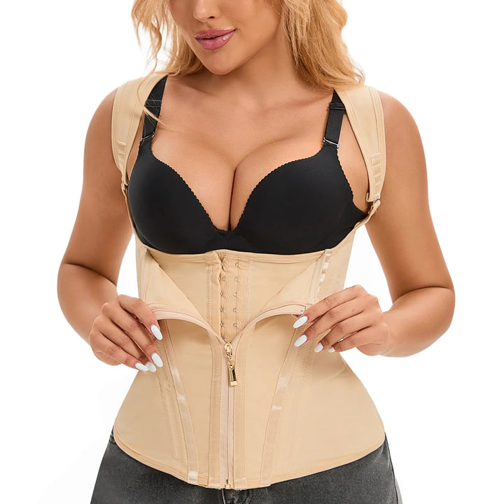 Waist Trainer for Women, Tummy Control Sports Girdle, Workout Body Shaper with Adjustable Shoulder Strap