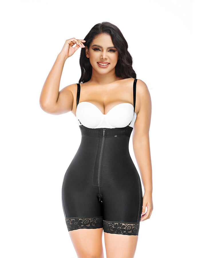 2705 Fajas Compression Shapewear Open Bust Tummy Control with Zipper